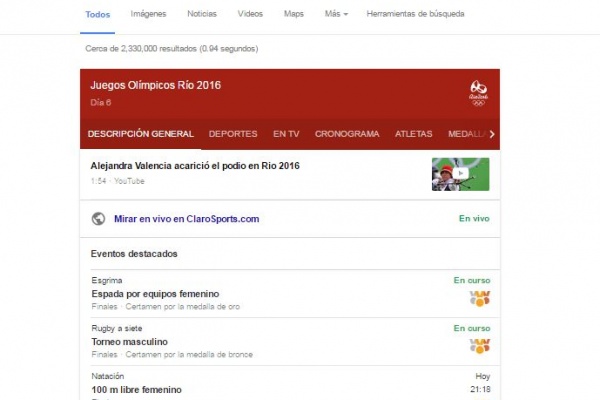 Juegos olímpicos Google